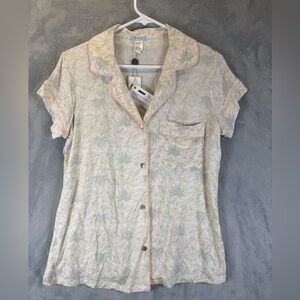 Eberjey Pastel Floral Pajama Top Size Small New Soft Comfy Designer